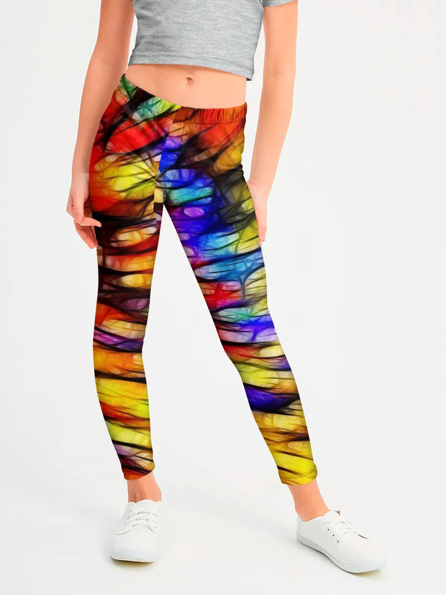Леггинсы для девочки / Батик. Краски