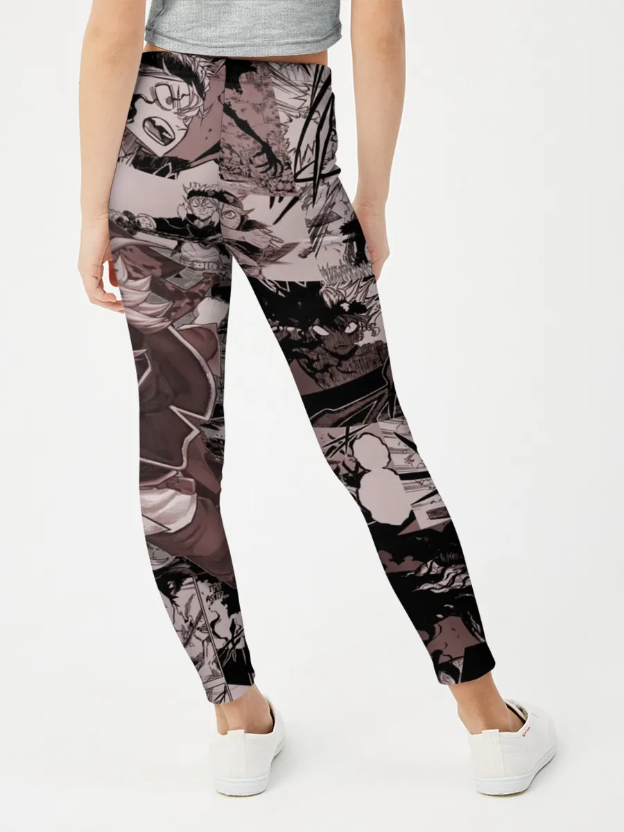 Леггинсы для девочки / ASTA manga monochrome pages