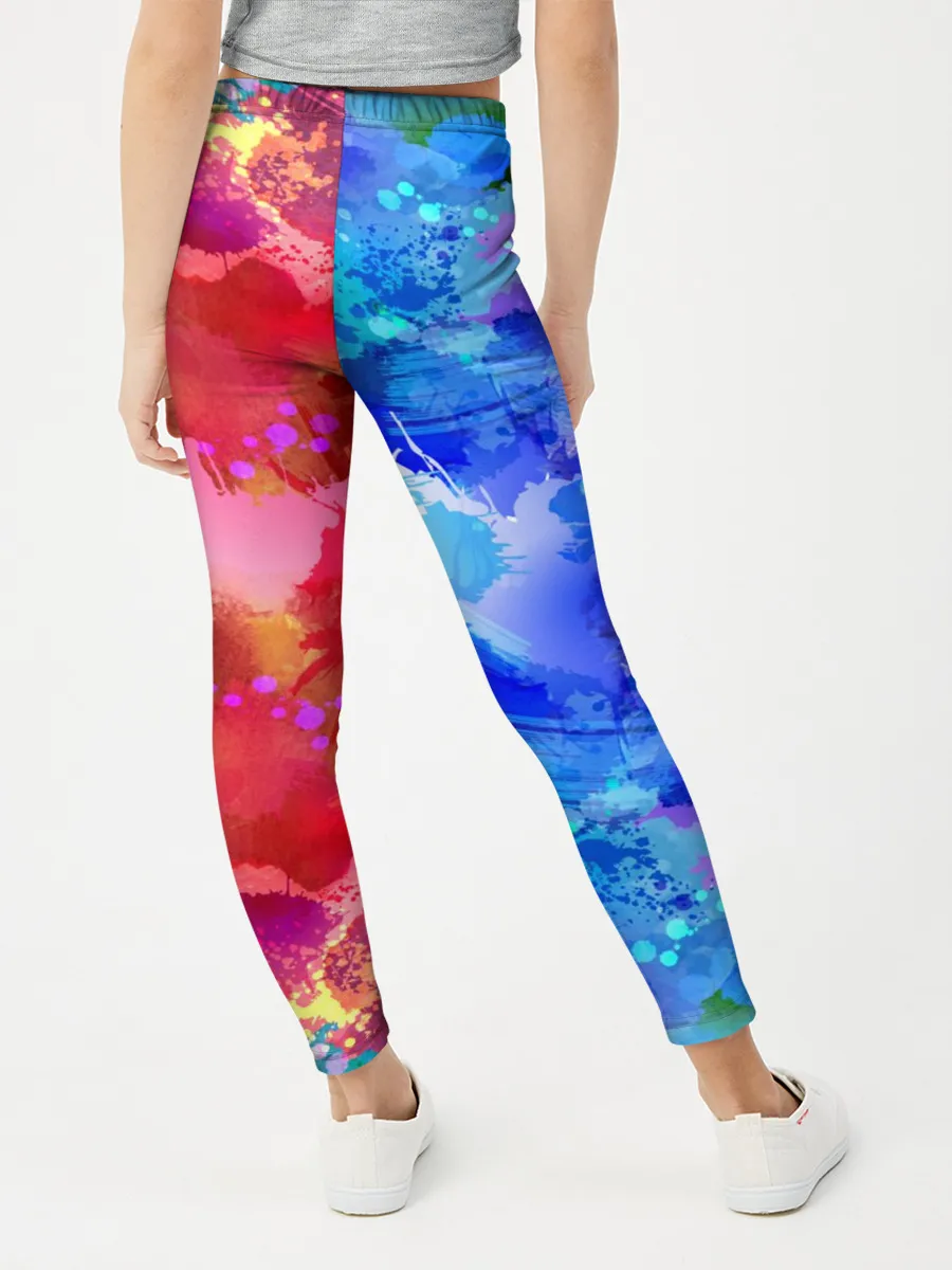 Леггинсы для девочки / Брызги красок