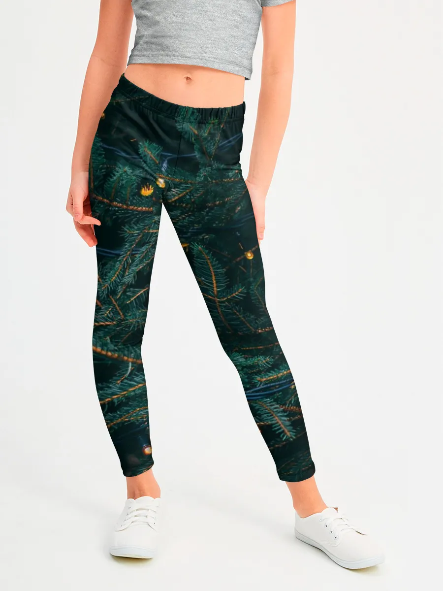 Леггинсы для девочки / Елка