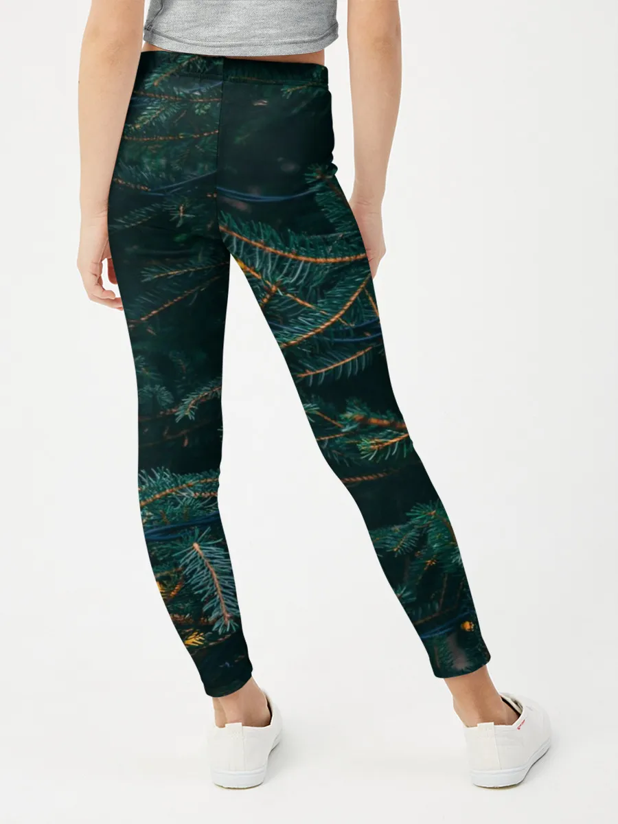 Леггинсы для девочки / Елка