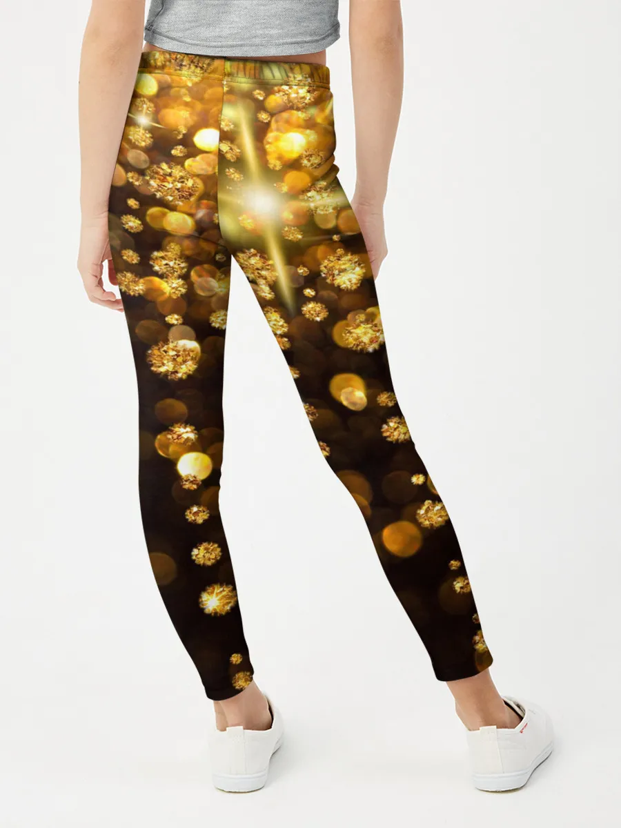 Леггинсы для девочки / ЗОЛОТЫЕ БЛЕСТКИ