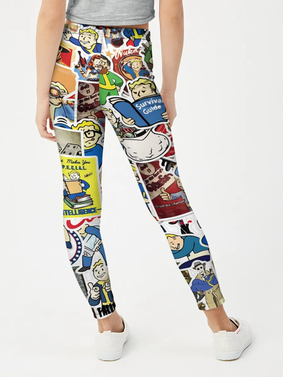 Леггинсы для девочки / FALLOUT STICKER BOMBING