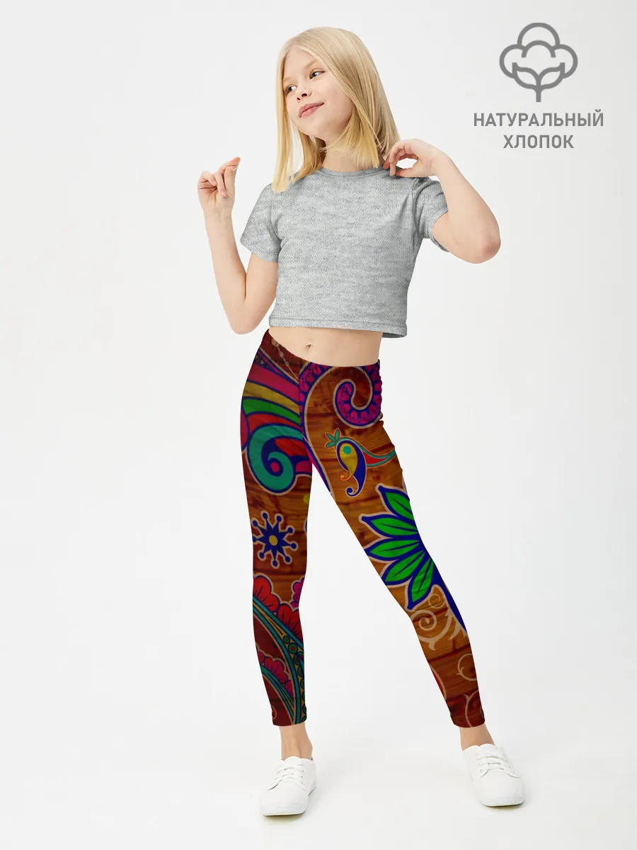 Леггинсы для девочки / узоры текстура фон