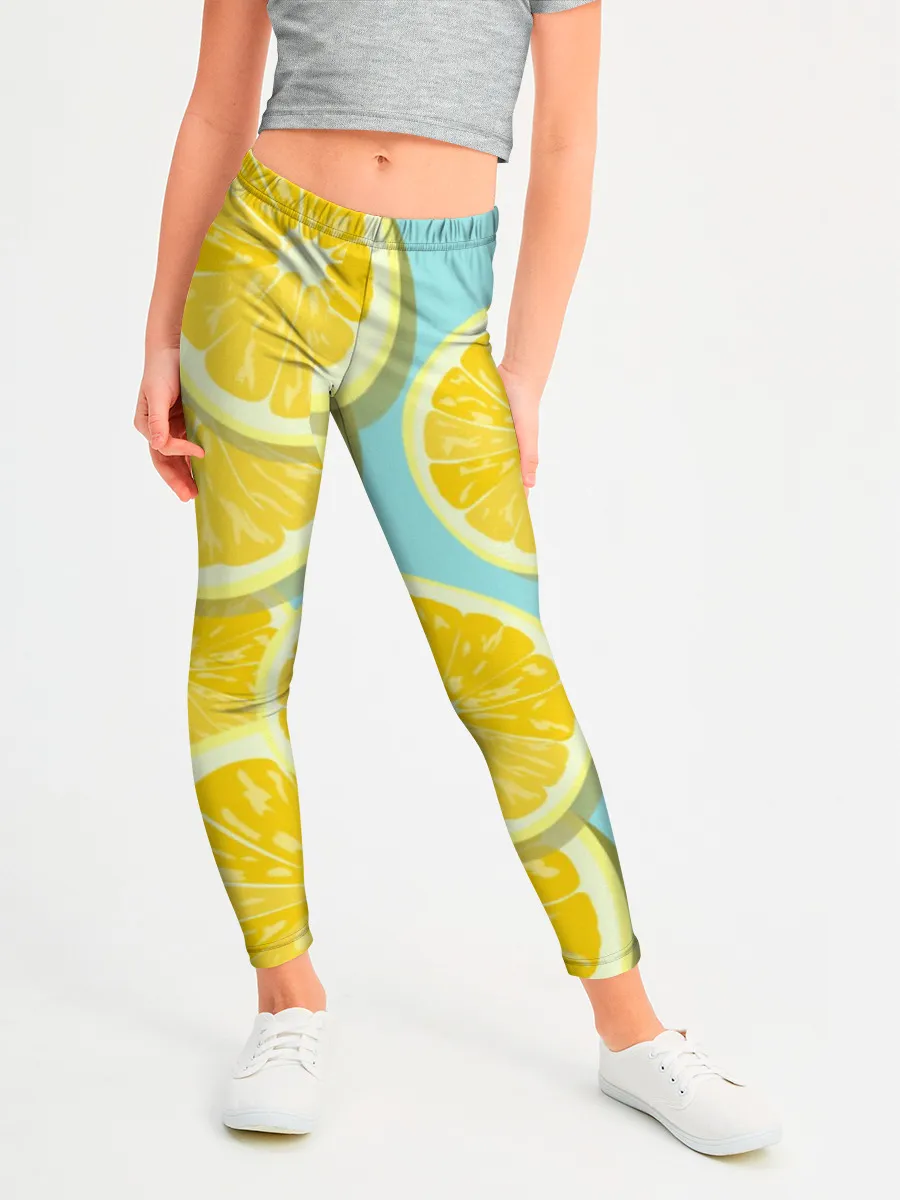 Леггинсы для девочки / лимончики