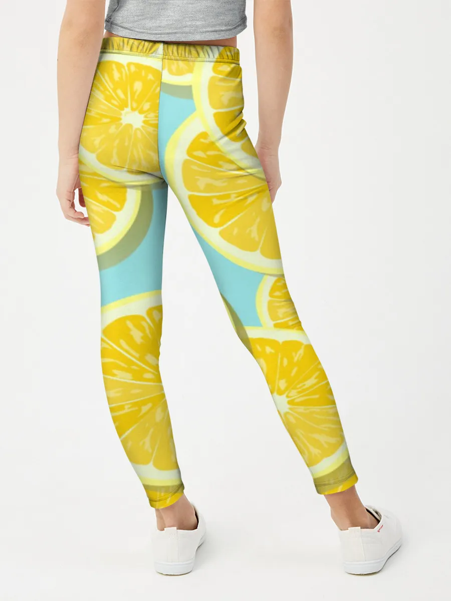 Леггинсы для девочки / лимончики