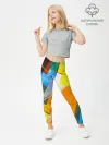 Леггинсы для девочки / Геометрический хаос