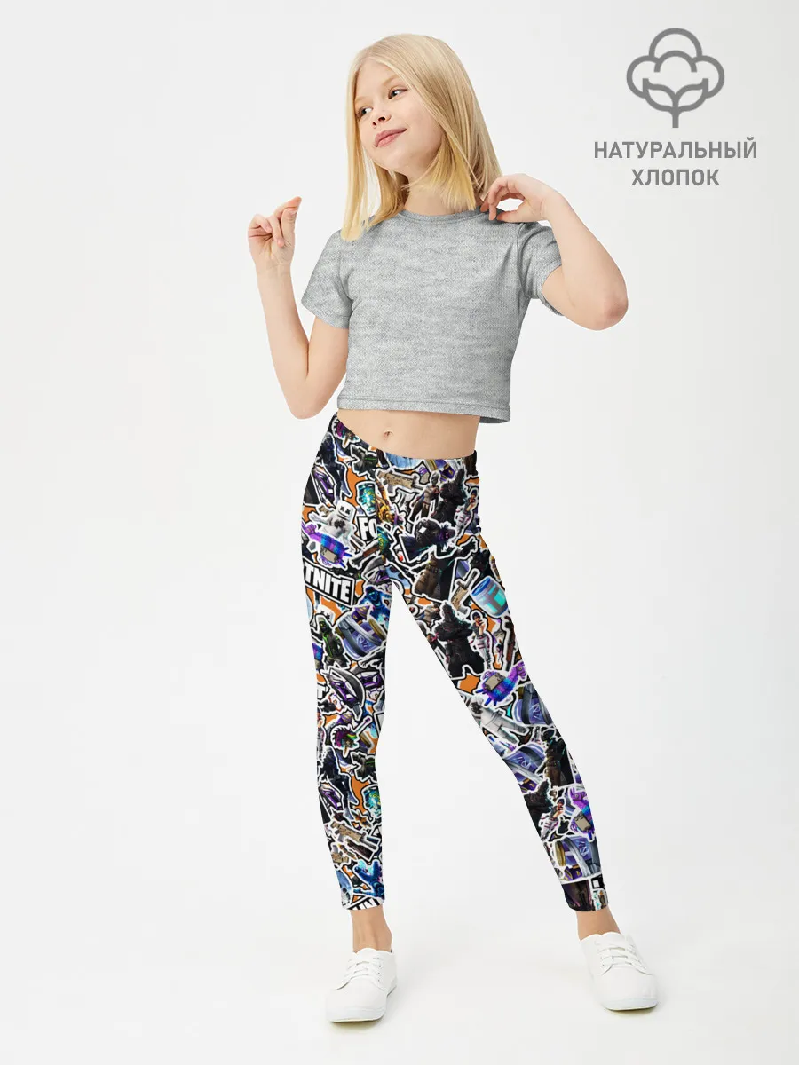 Леггинсы для девочки / Fortnite Sticker Bombing