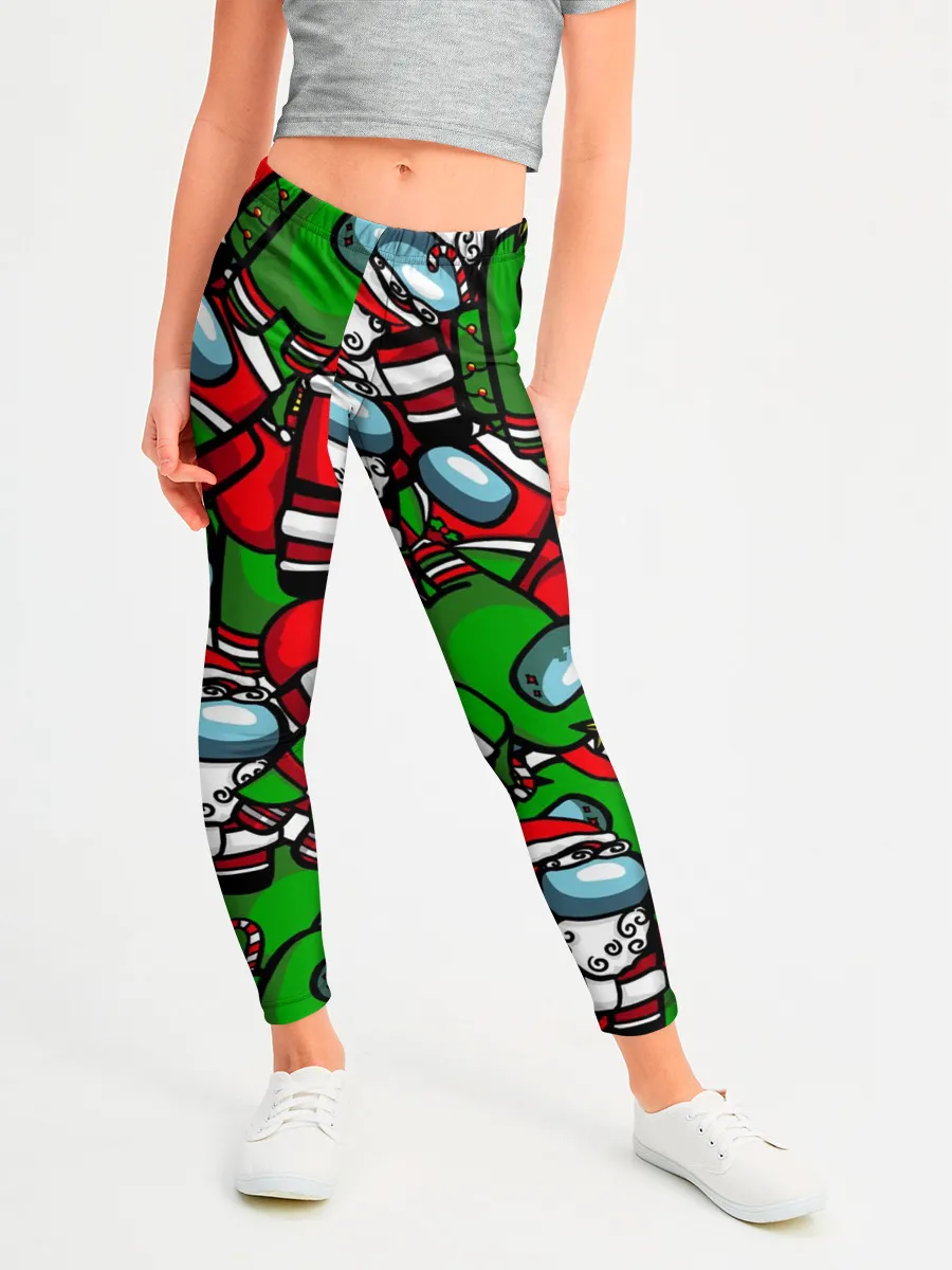 Леггинсы для девочки / НОВОГОДНИЙ AMONG US