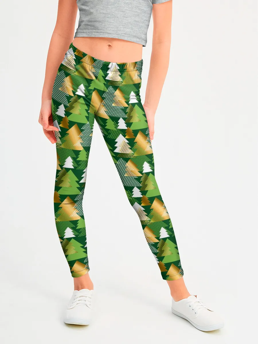 Леггинсы для девочки / Ёлки