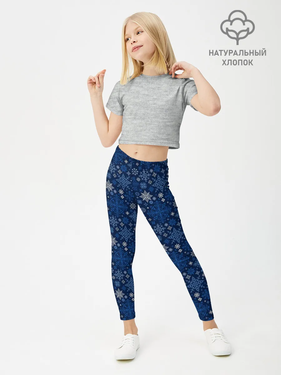 Леггинсы для девочки / Снежные