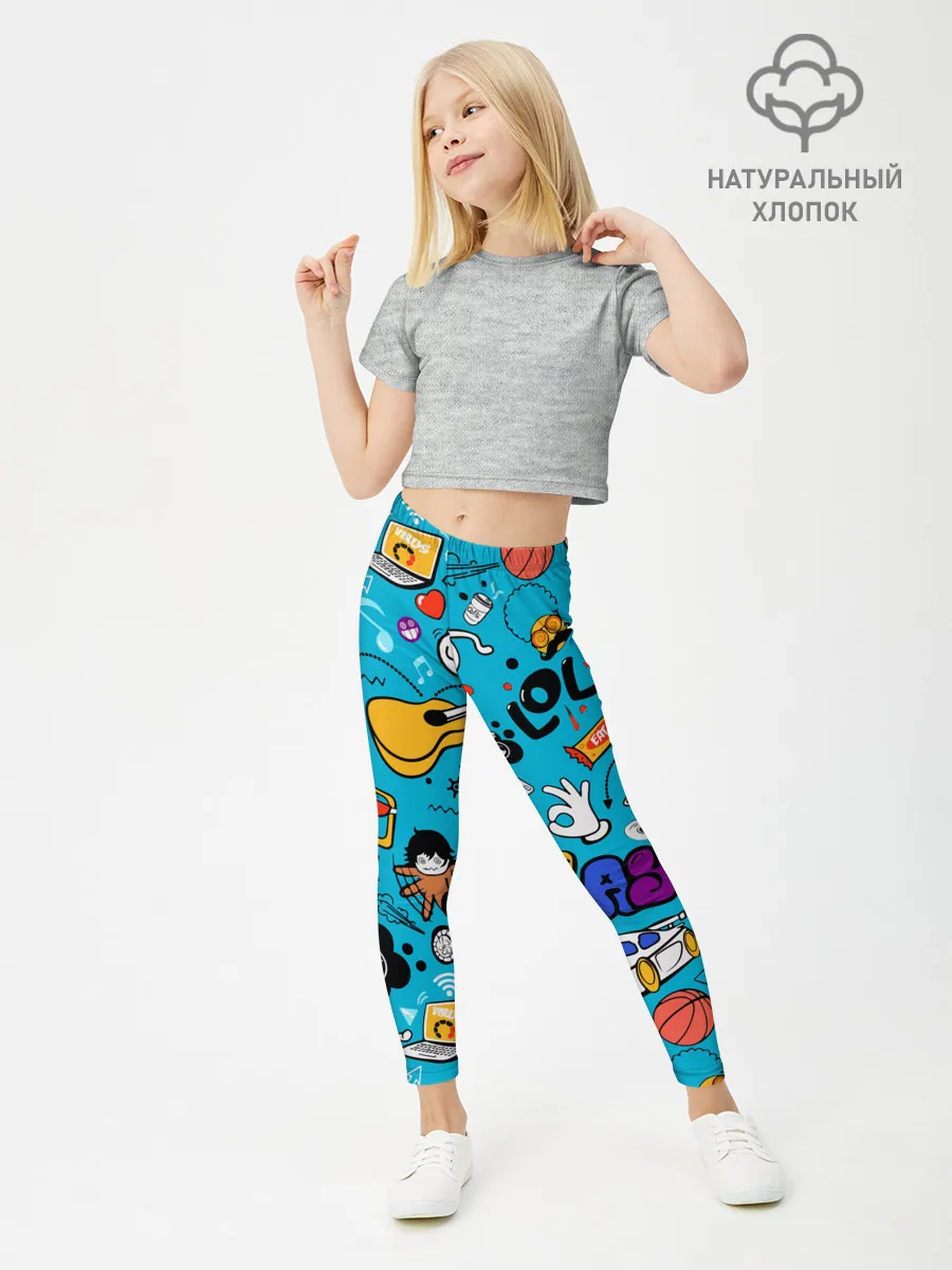 Леггинсы для девочки / Детское граффити