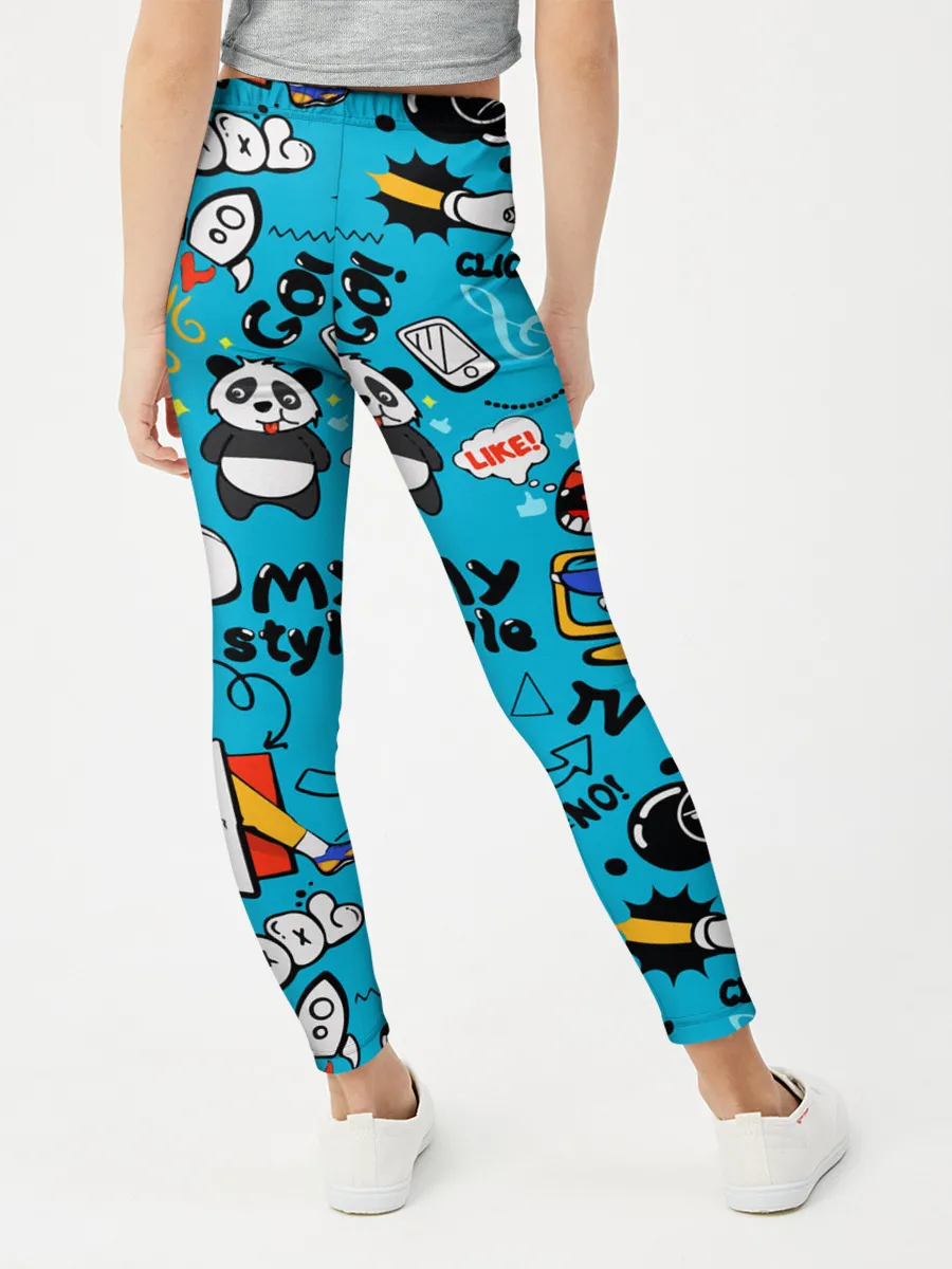 Леггинсы для девочки / Детское граффити