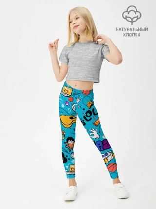 Леггинсы для девочки / Детское граффити