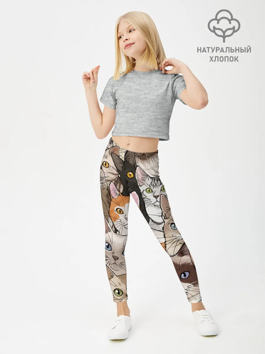 Леггинсы для девочки / Котики