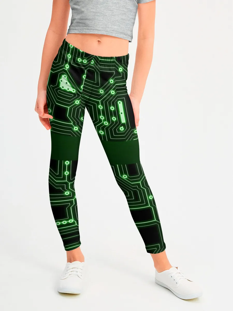 Леггинсы для девочки / Неоновая схема