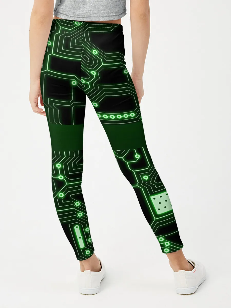 Леггинсы для девочки / Неоновая схема