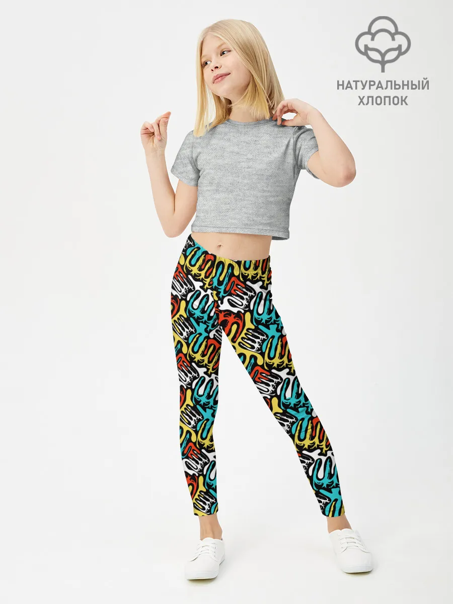 Леггинсы для девочки / граффити
