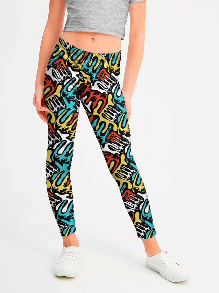 Леггинсы для девочки / граффити