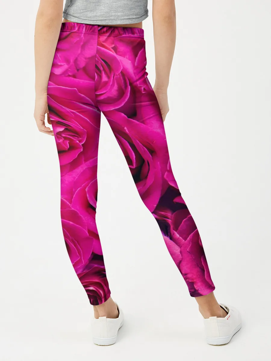 Леггинсы для девочки / Розы