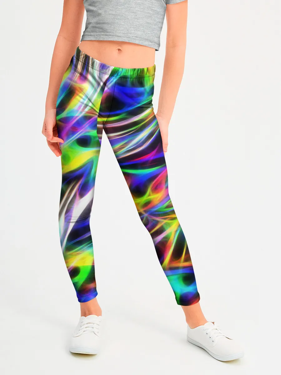 Леггинсы для девочки / Космическая хризонтема