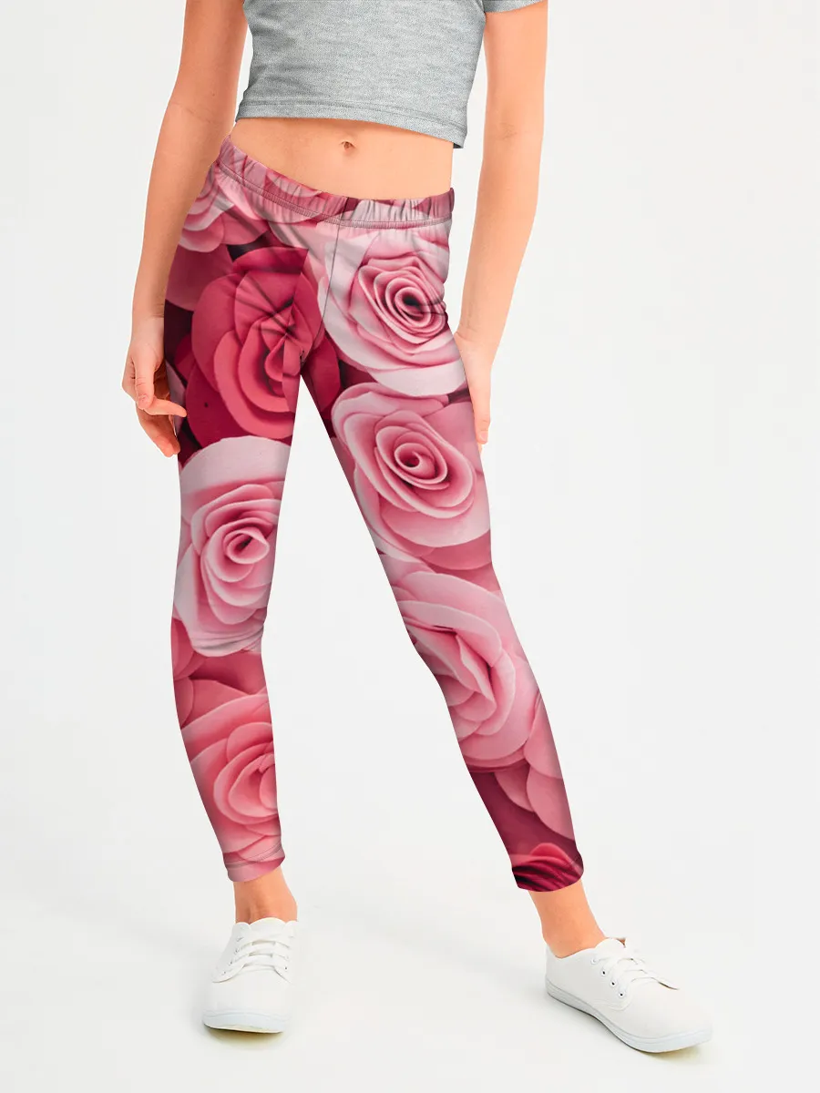 Леггинсы для девочки / Розовые Розы