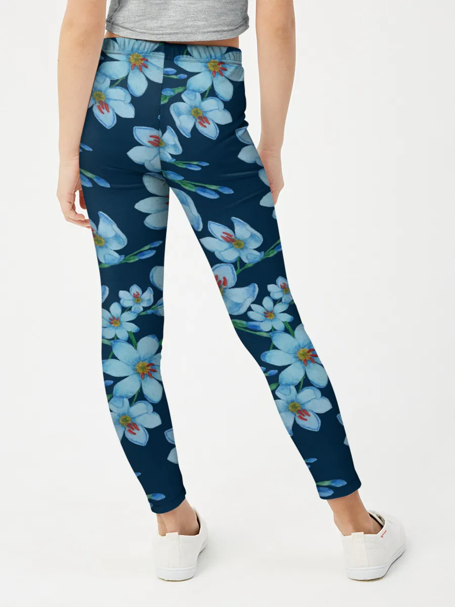 Леггинсы для девочки / Иксии не темно синем фоне