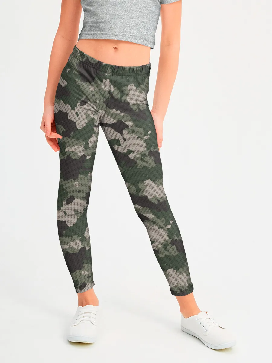 Леггинсы для девочки / Классический камуфляж