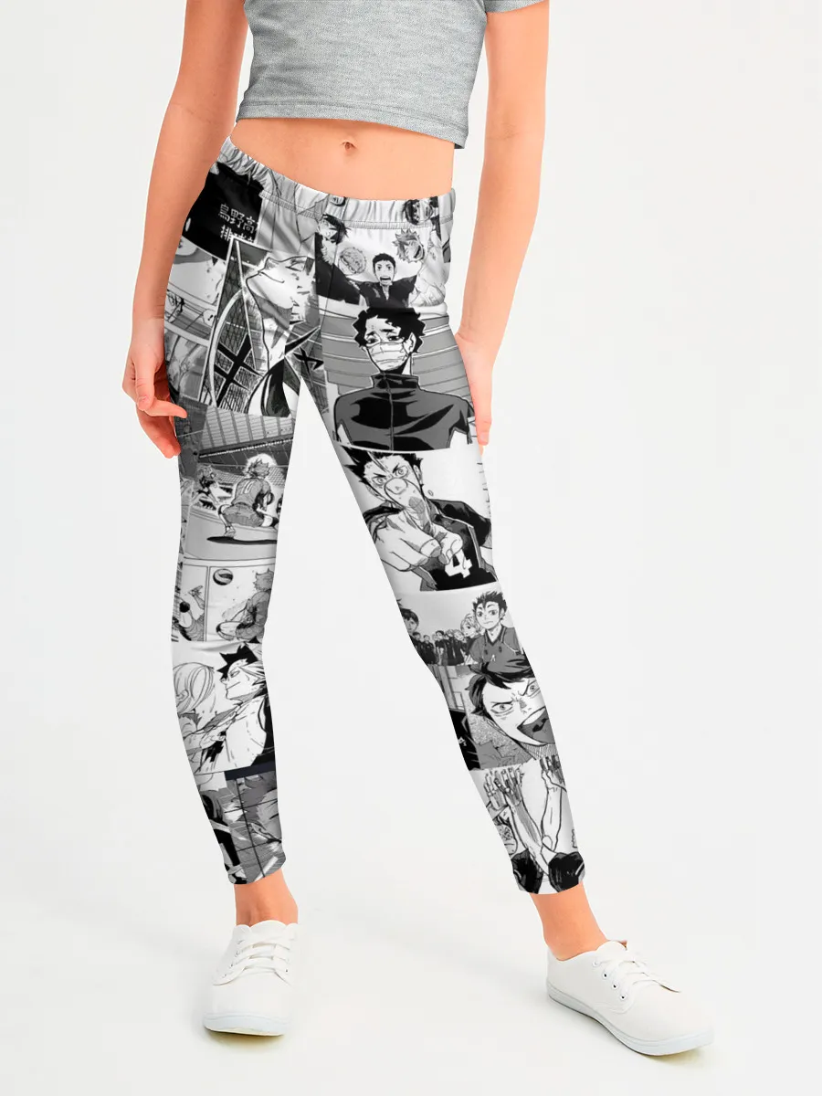Леггинсы для девочки / Haikyu pattern