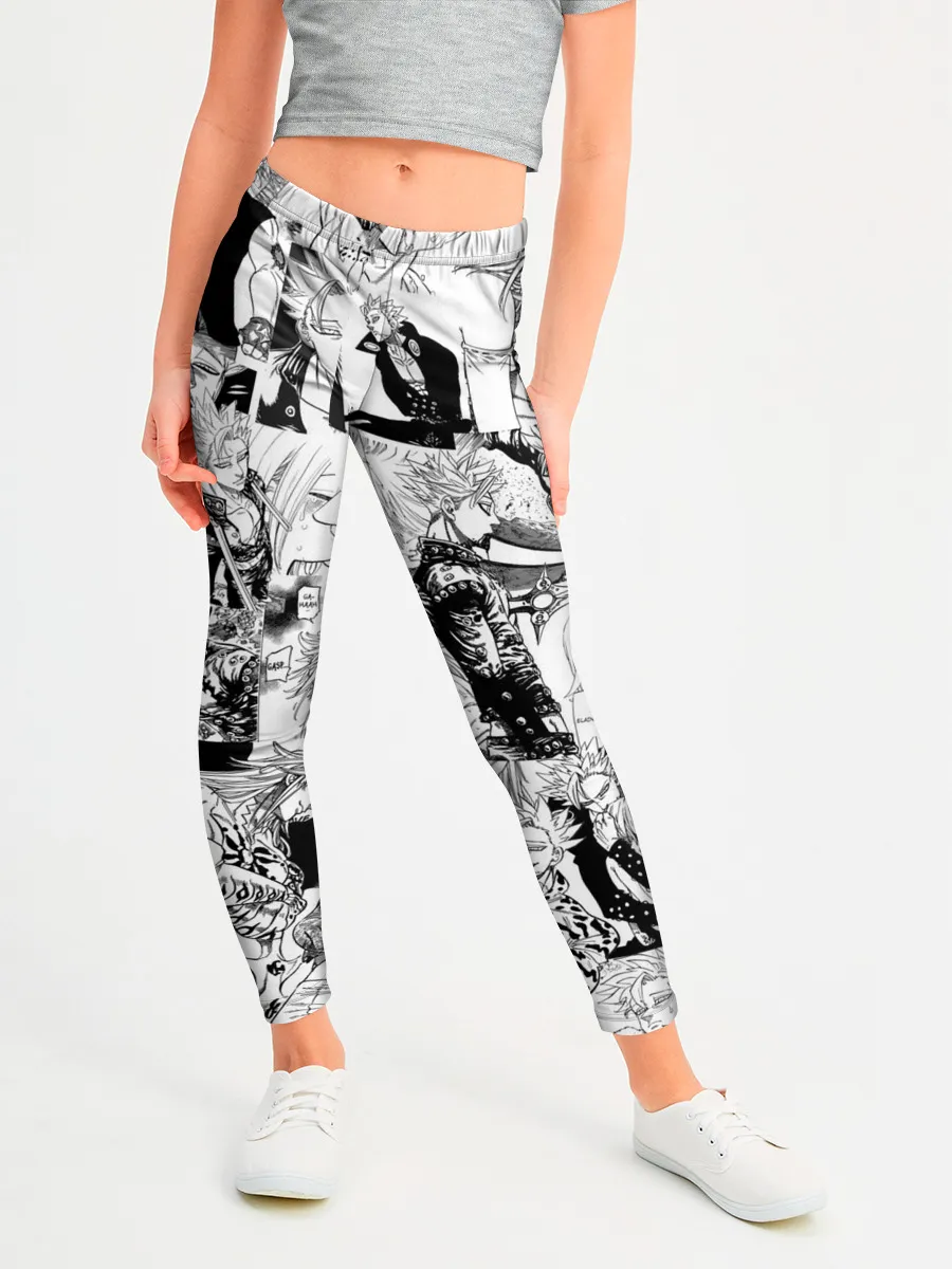 Леггинсы для девочки / 7 СМЕРТНЫХ ГРЕХОВ. Манга-паттерн