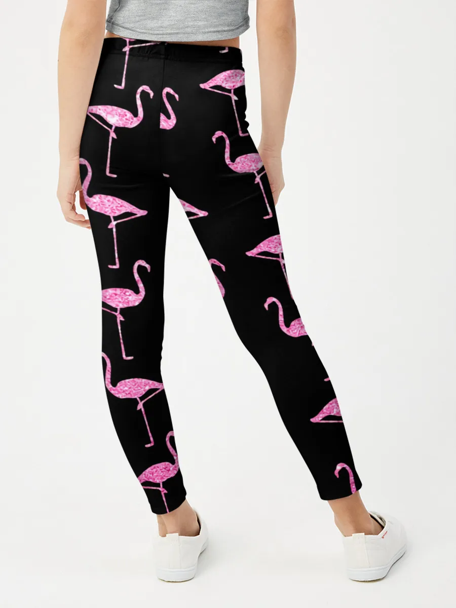 Леггинсы для девочки / Фламинго | Чёрная