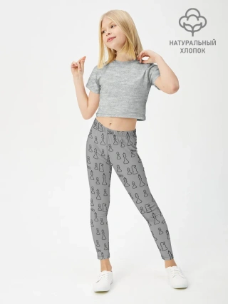 Леггинсы для девочки / шахматы