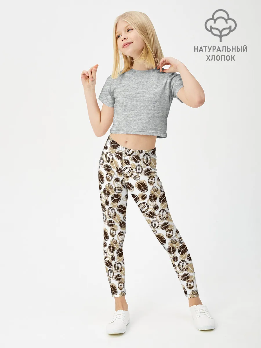 Леггинсы для девочки / Кофе