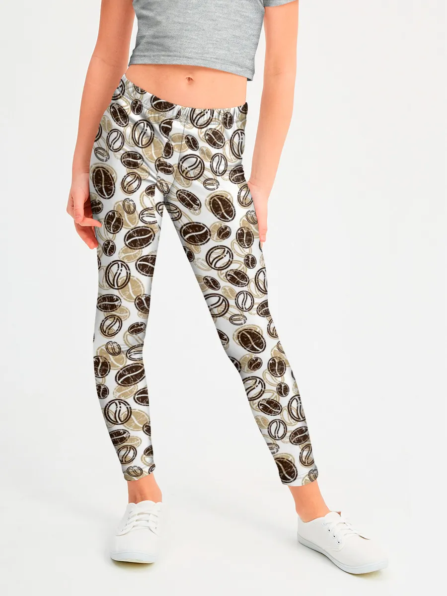 Леггинсы для девочки / Кофе