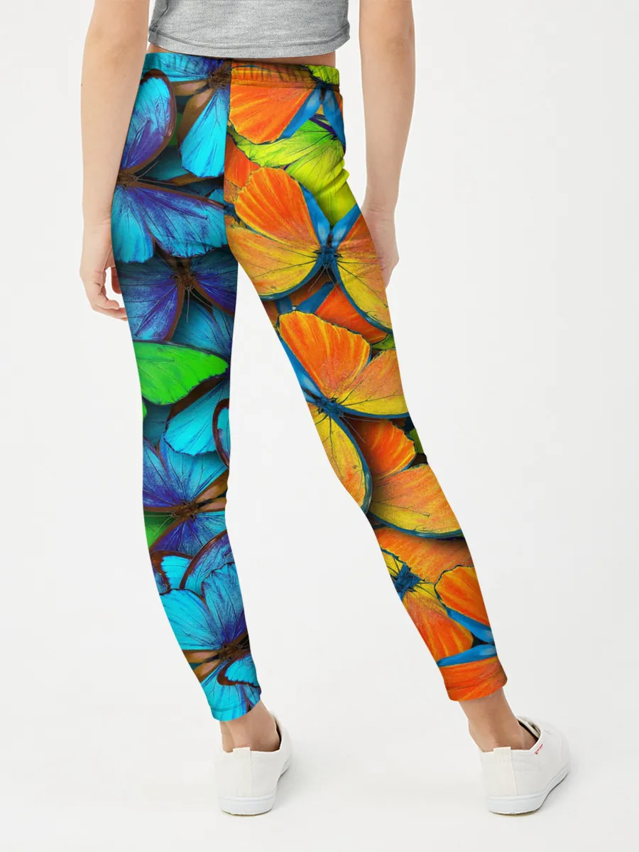 Леггинсы для девочки / Радужные бабочки