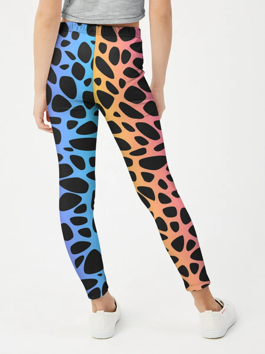 Леггинсы для девочки / Неоновый градиент