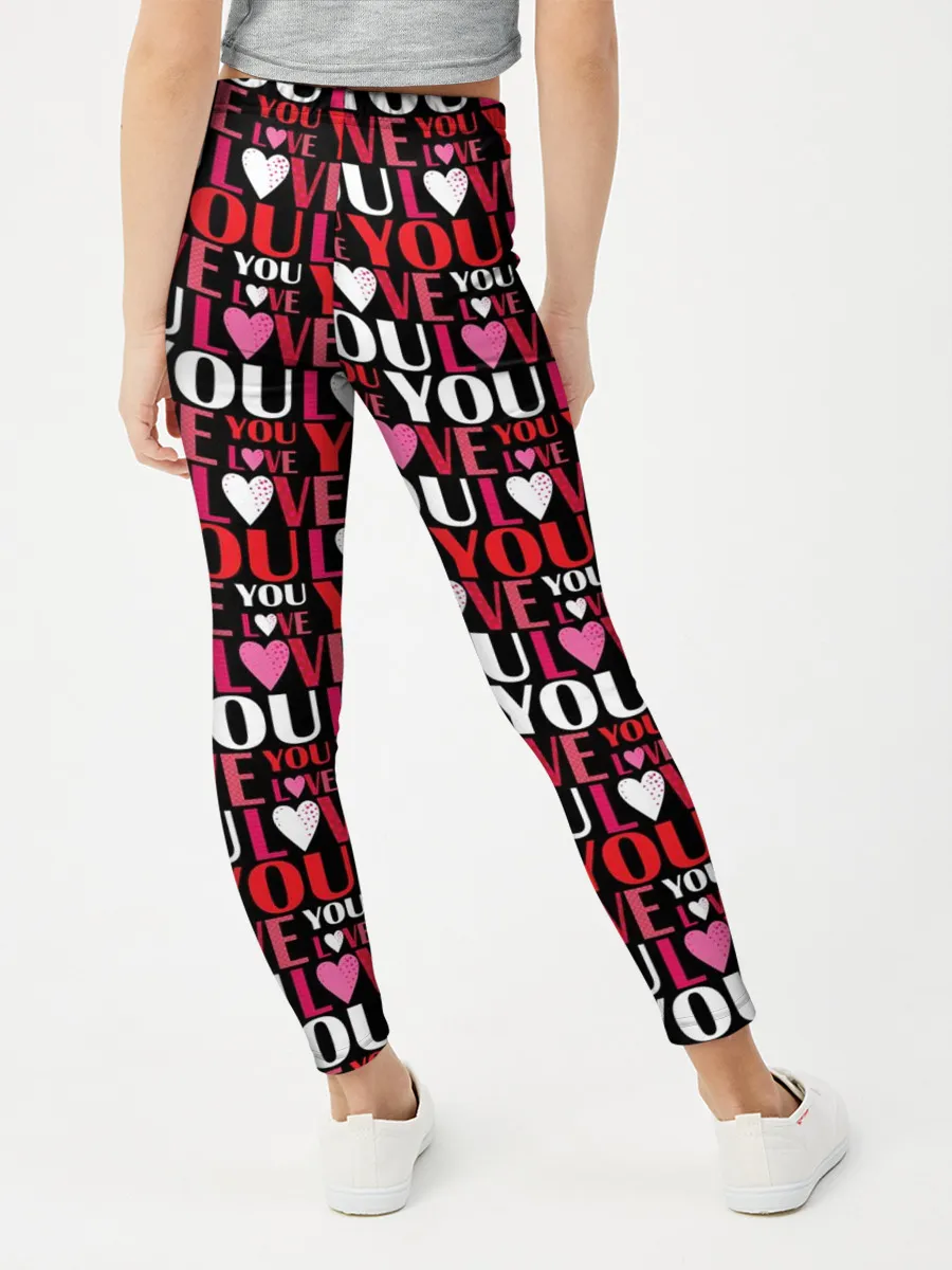 Леггинсы для девочки / Люблю Тебя!