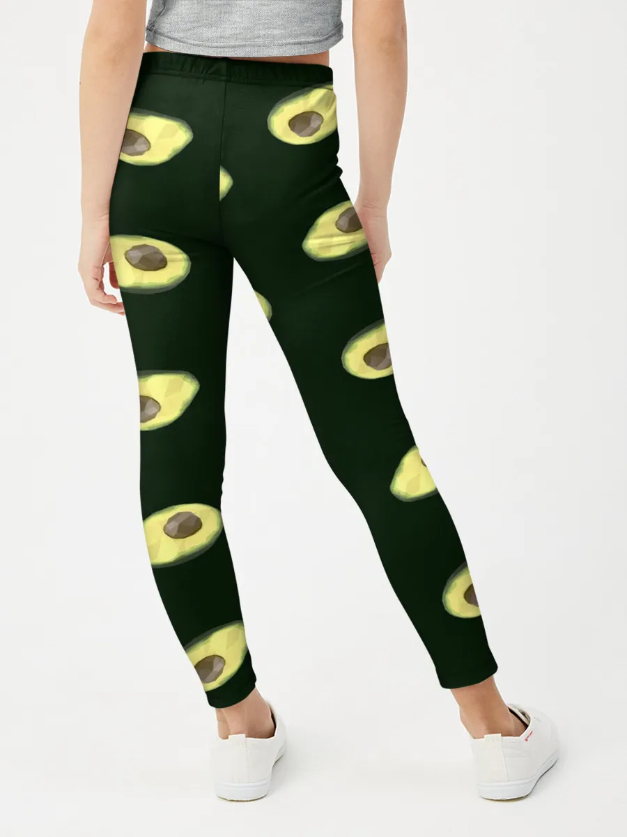 Леггинсы для девочки / Авокадо