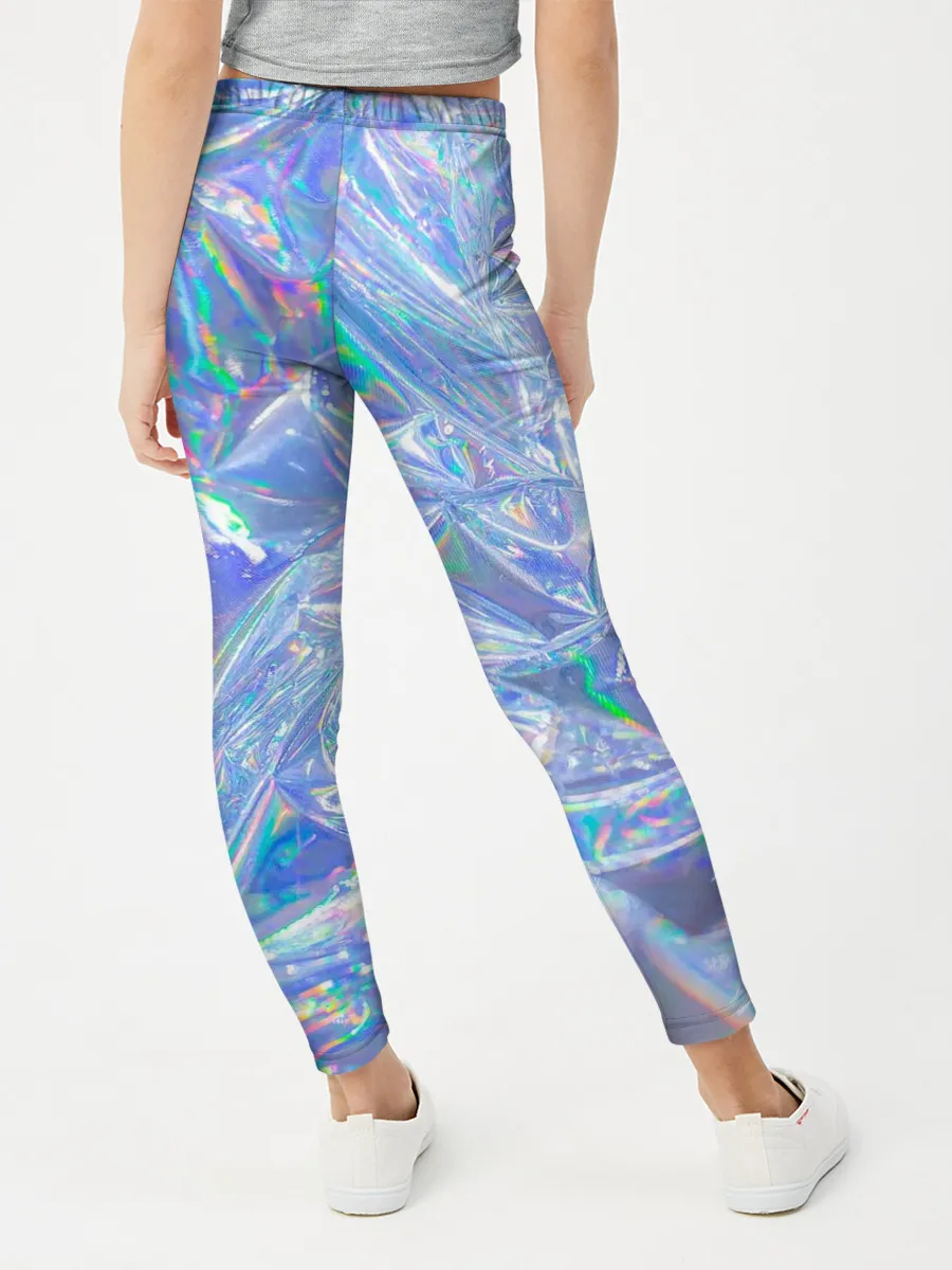 Леггинсы для девочки / 3d ice glitch