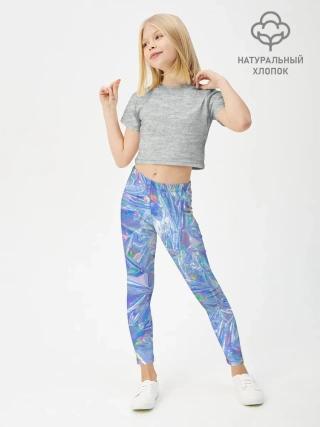 Леггинсы для девочки / 3d ice glitch