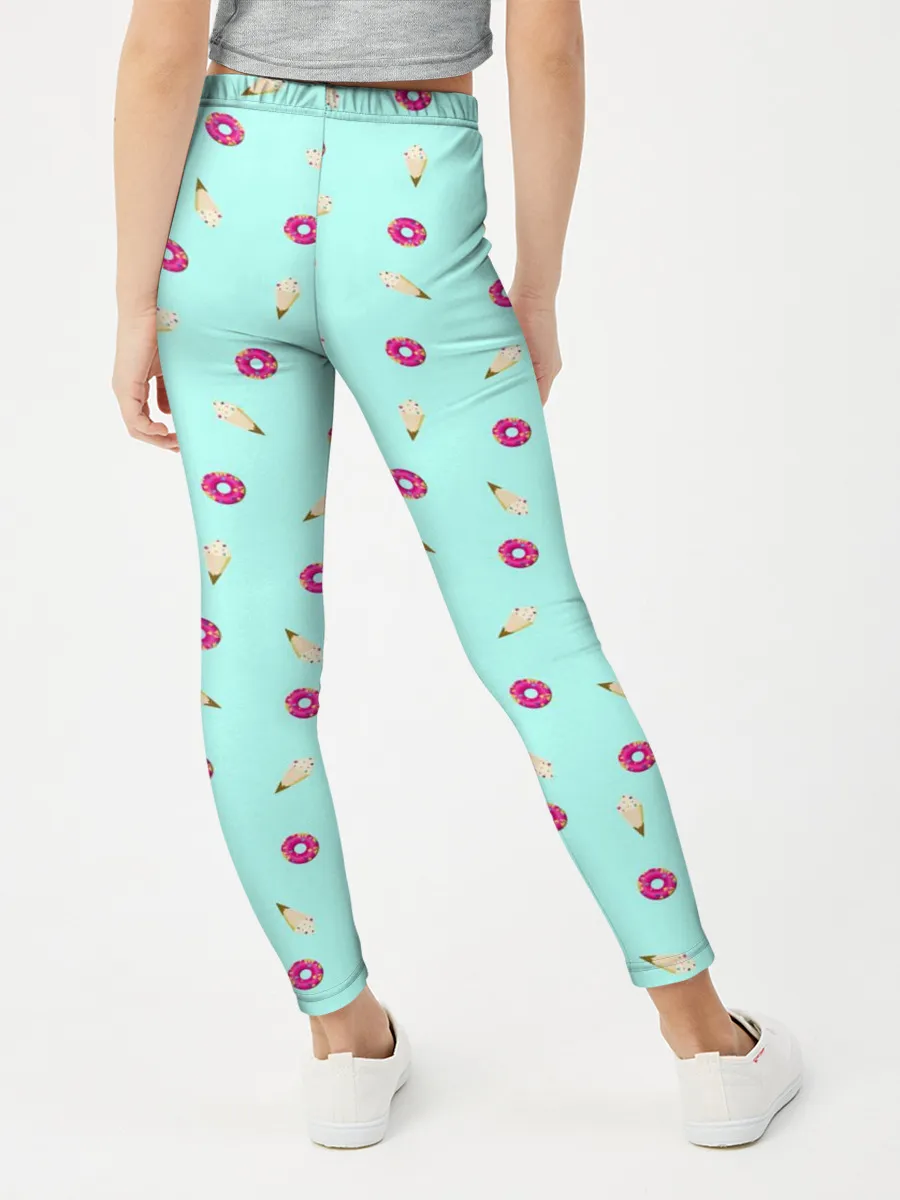 Леггинсы для девочки / ПОНЧИК И МОРОЖЕНКА