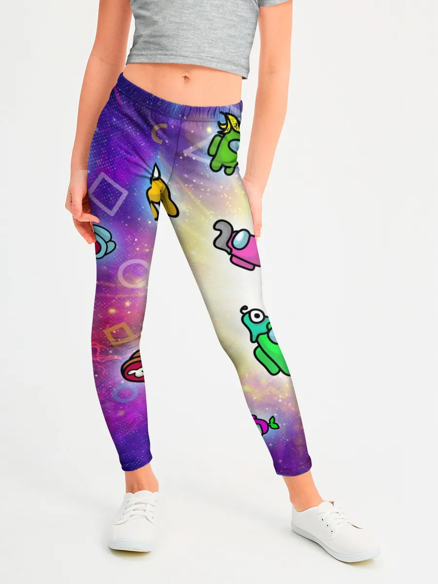 Леггинсы для девочки / Among us - просто космос