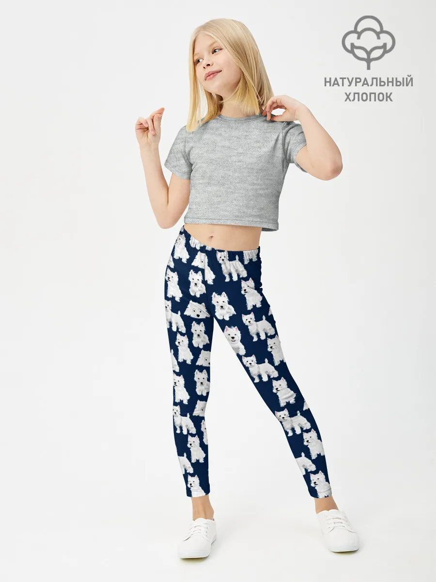 Леггинсы для девочки / Собаки Пушистики