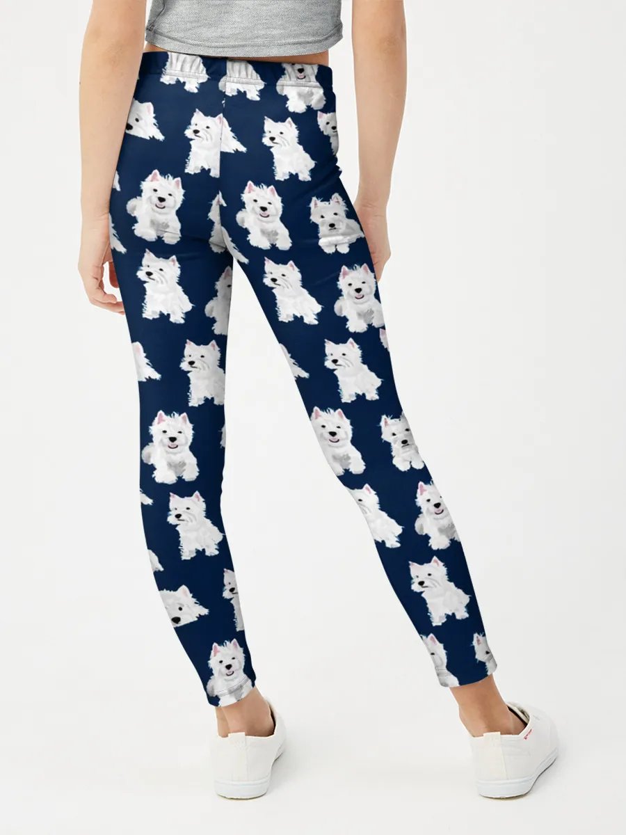 Леггинсы для девочки / Собаки Пушистики