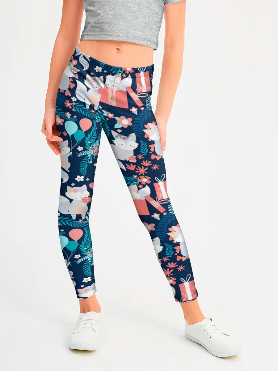 Леггинсы для девочки / Котики | Подарки