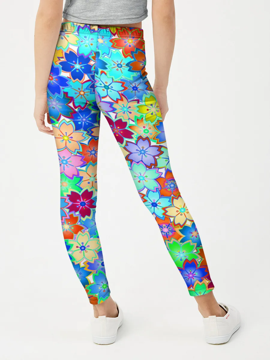 Леггинсы для девочки / Цветы весны