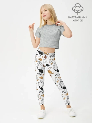 Леггинсы для девочки / Коты