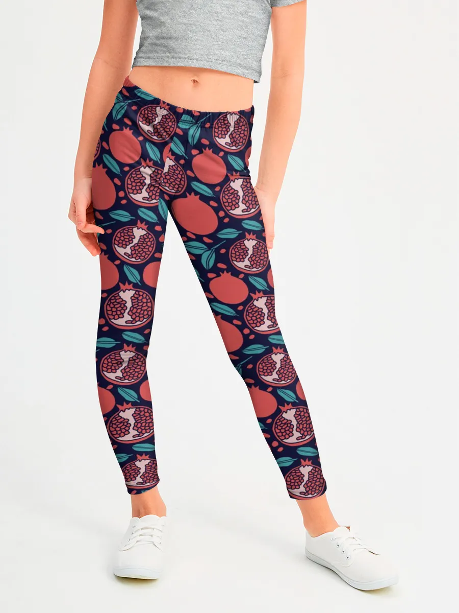 Леггинсы для девочки / Гранат