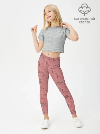 Леггинсы для девочки / Скульп монограмма полностью