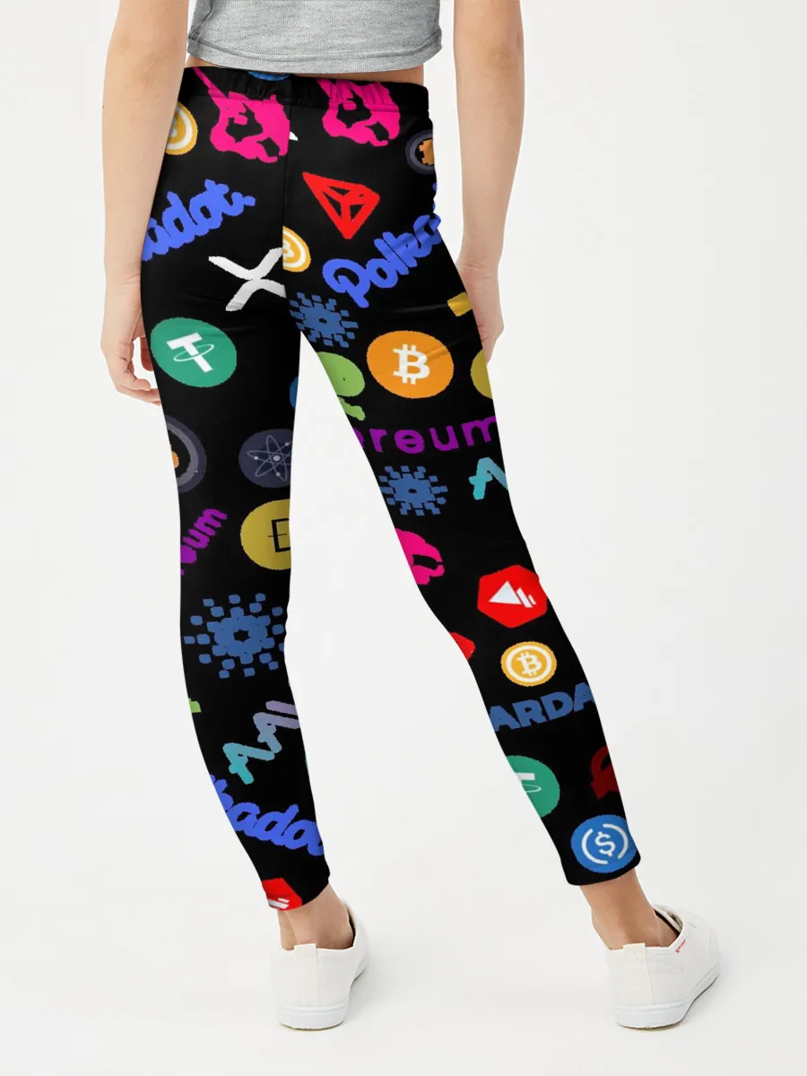 Леггинсы для девочки / ЛОГОТИПЫ КРИПТОВАЛЮТ | CRYPTOCURRENCIES